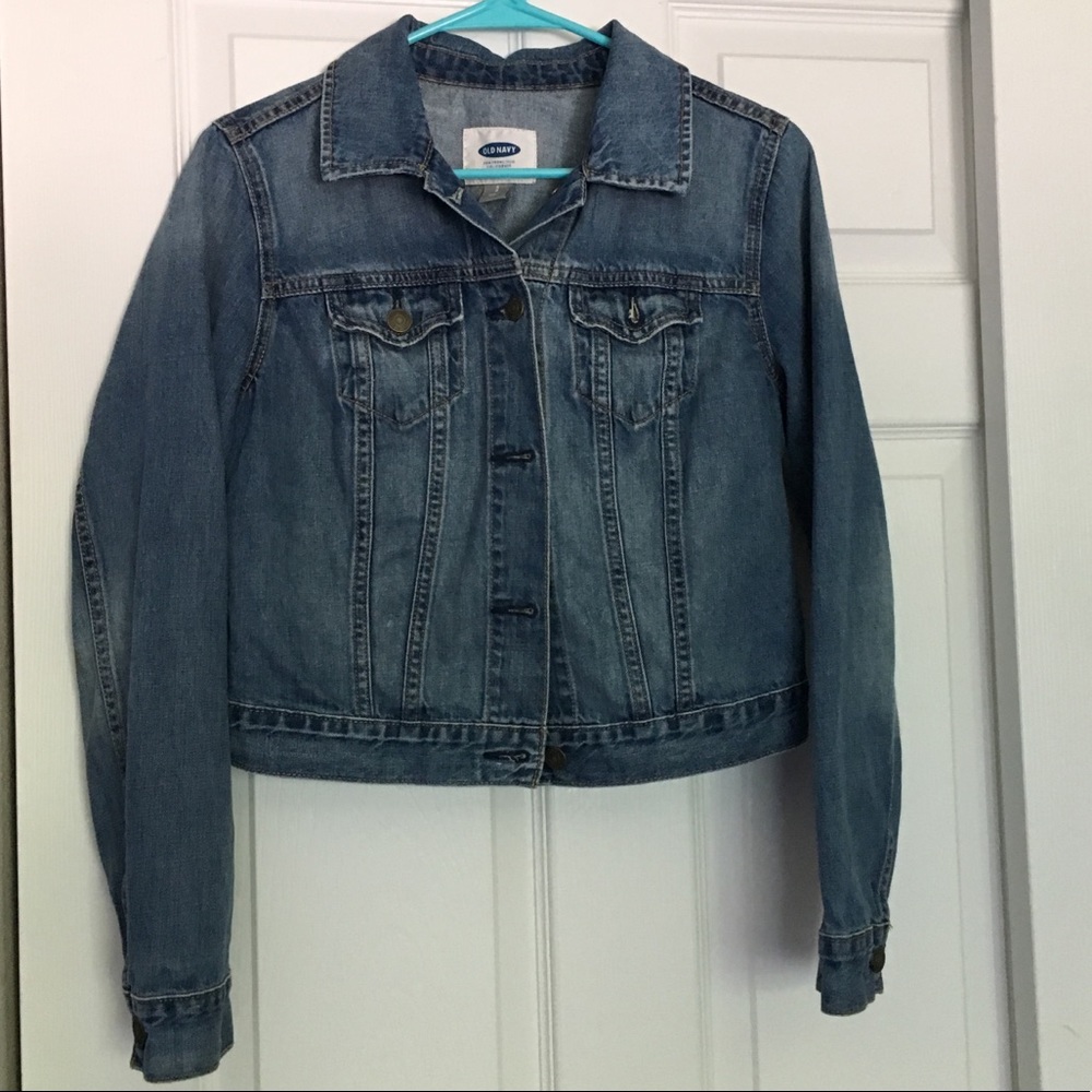 Old navy cropped denim jacket, small